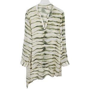 Chico's #570119021 Dynamic Twist Tula Asymmetrical Layered Sheer Top NWT